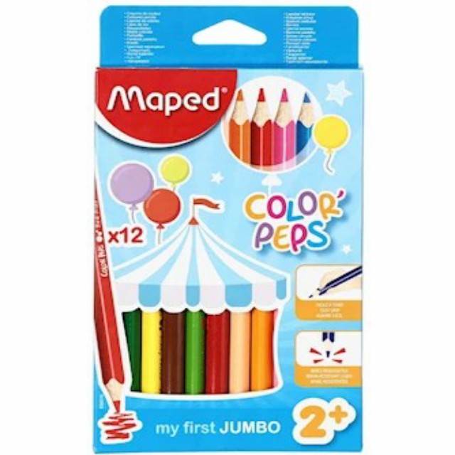 مداد رنگی ۱۲ رنگ مپد مدل جامبو کد ۱۰۲
