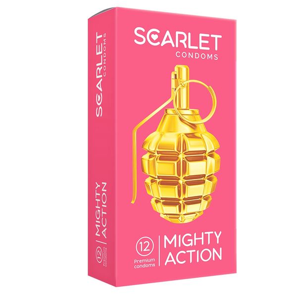 کاندوم اسکارلت مدل MIGHTY ACTION بسته ۱۲ عددی