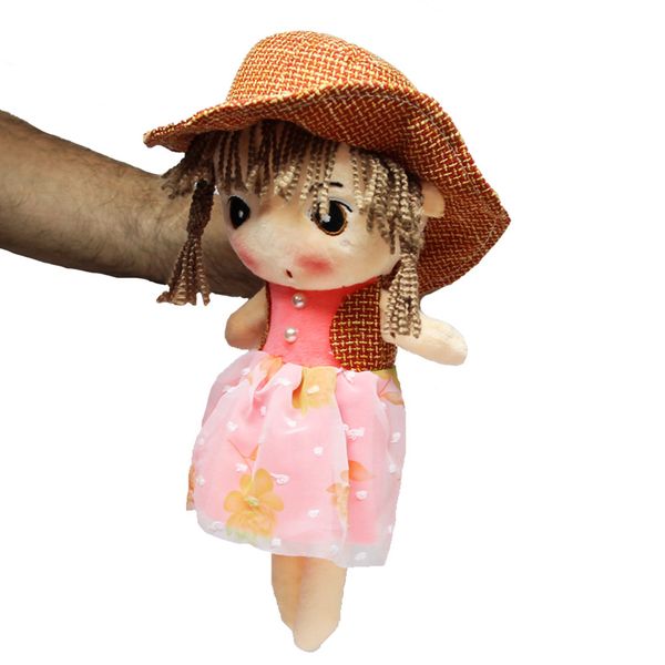 عروسک طرح دختر کلاه انگلیسی کد 60 ارتفاع 28 سانتی متر 