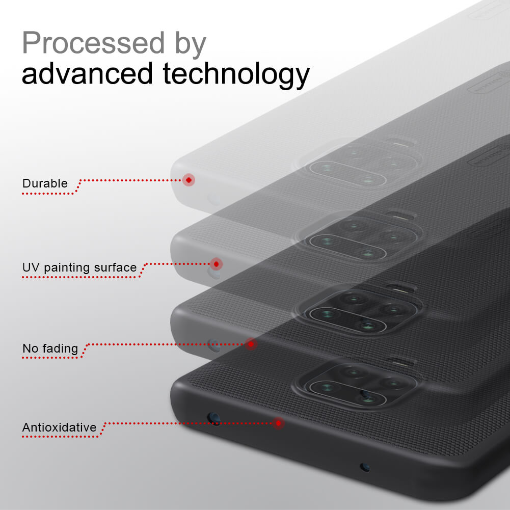 کاور نیلکین مدل Super Frosted Shield مناسب برای گوشی موبایل شیائومی Redmi Note 9S / Note 9 Pro / Note 9 Pro Max
