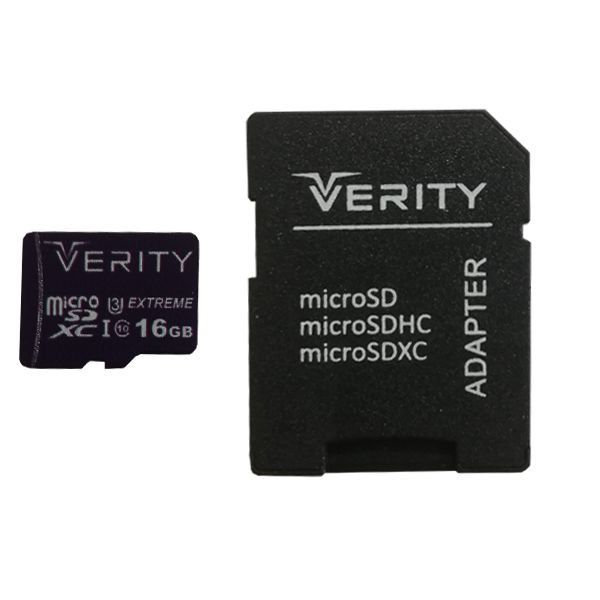 کارت حافظه microSDHC وریتی مدل Extreme کلاس 10 استاندارد UHS-I U3 سرعت 80MBps ظرفیت 16 گیگابایت همراه با آداپتور SD 