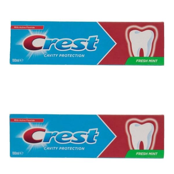 خمیر دندان کرست سری Cavity Protection مدل Fresh Mint حجم 100 میلی لیتر بسته دو عددی