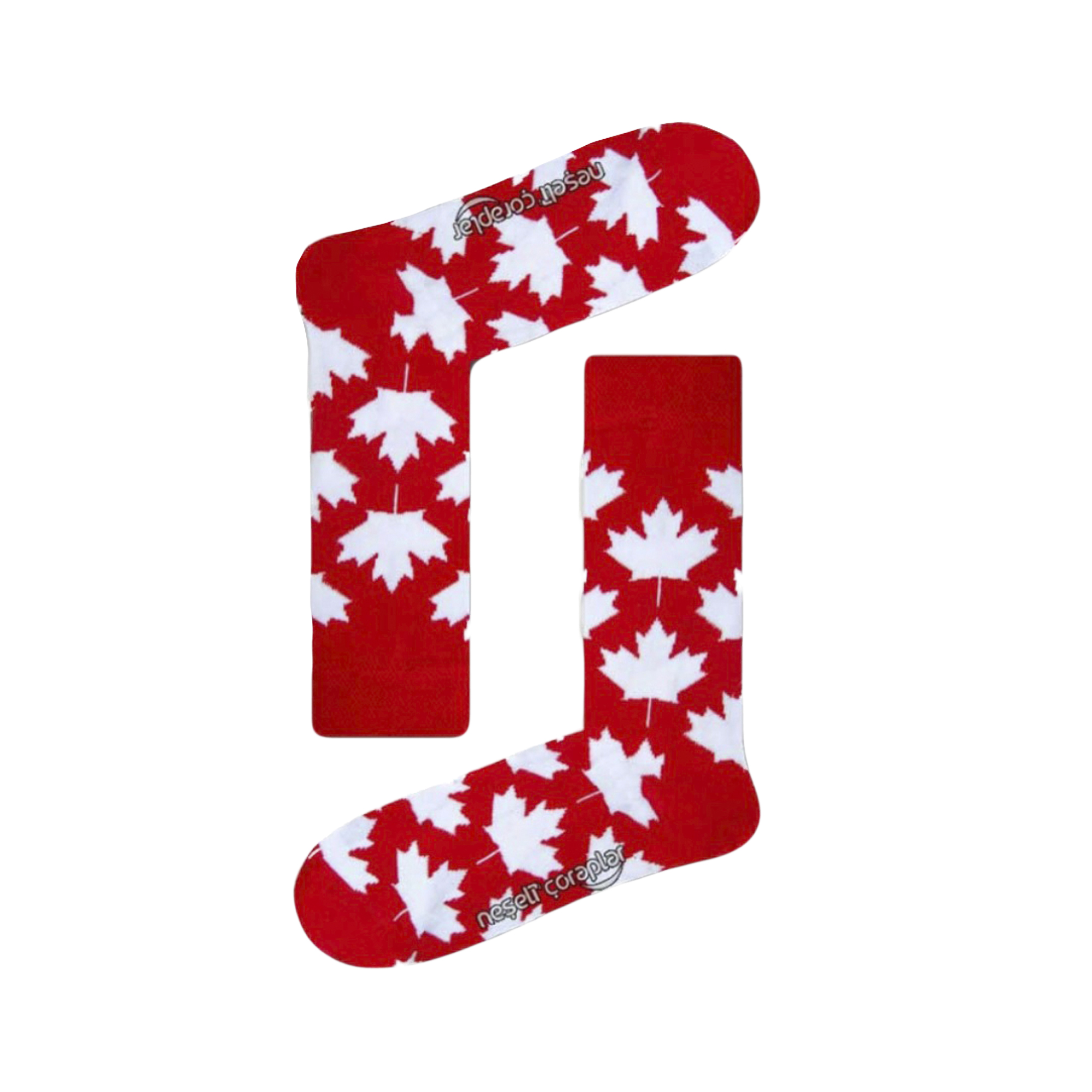 جوراب زنانه نشئلی چوراپلار مدل پرچم کانادا