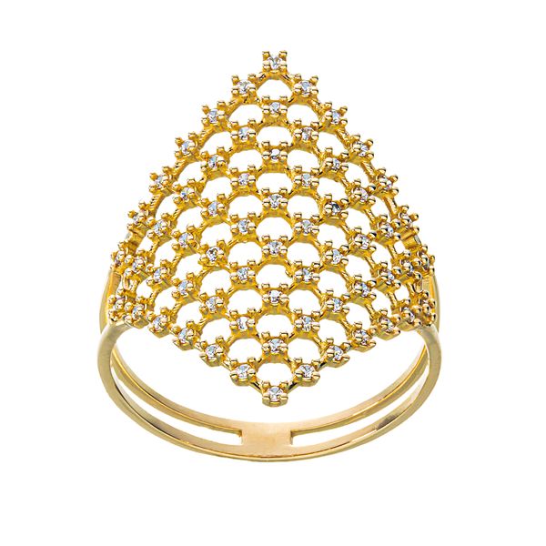 انگشتر طلا 18 عیار زنانه جواهری سون مدل 2479