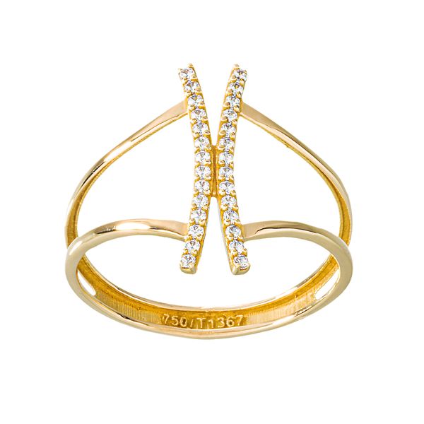انگشتر طلا 18 عیار زنانه جواهری سون مدل 2472