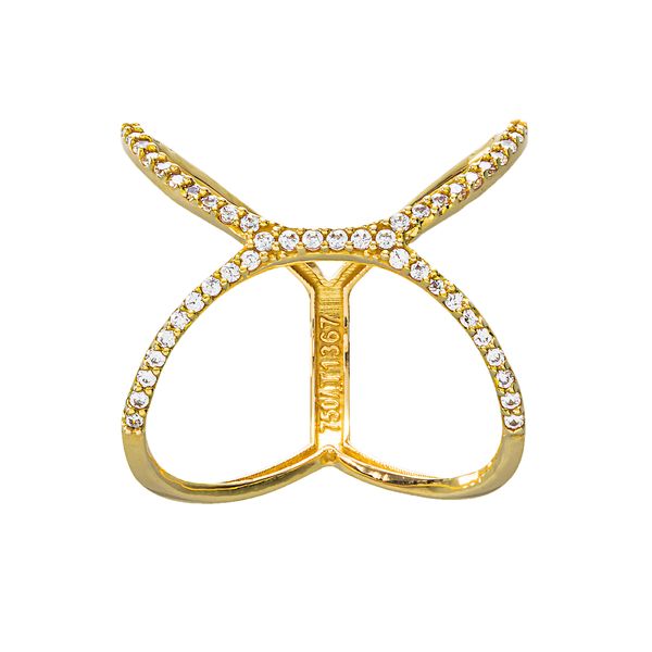 انگشتر طلا 18 عیار زنانه جواهری سون مدل 2476
