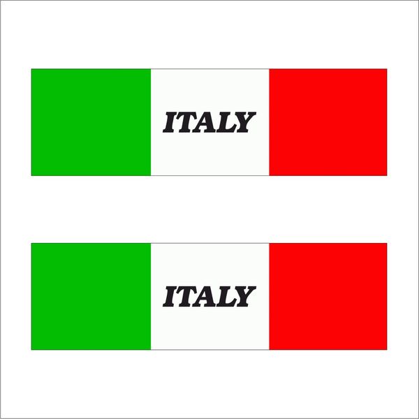 برچسب پارکابی خودرو طرح پرچم ایتالیا کد IT1 بسته 2 عددی