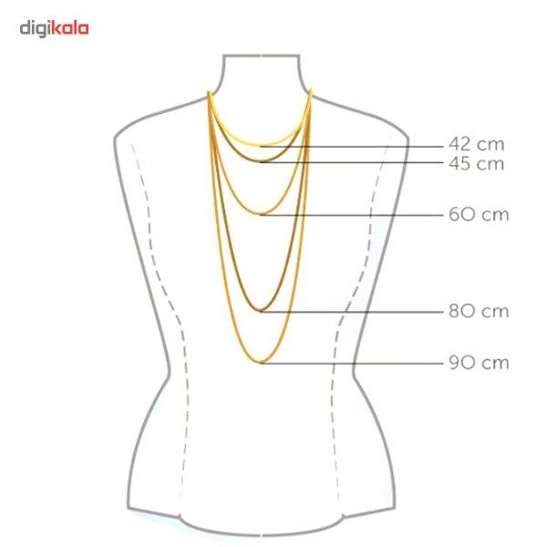 گردنبند طلا 18 عیار زنانه ماهک مدل MM0357 طرح پنج قلب