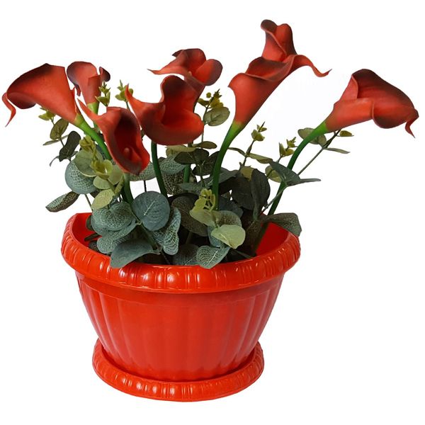 گلدان گل برتاریو مدل Red Calla Lily