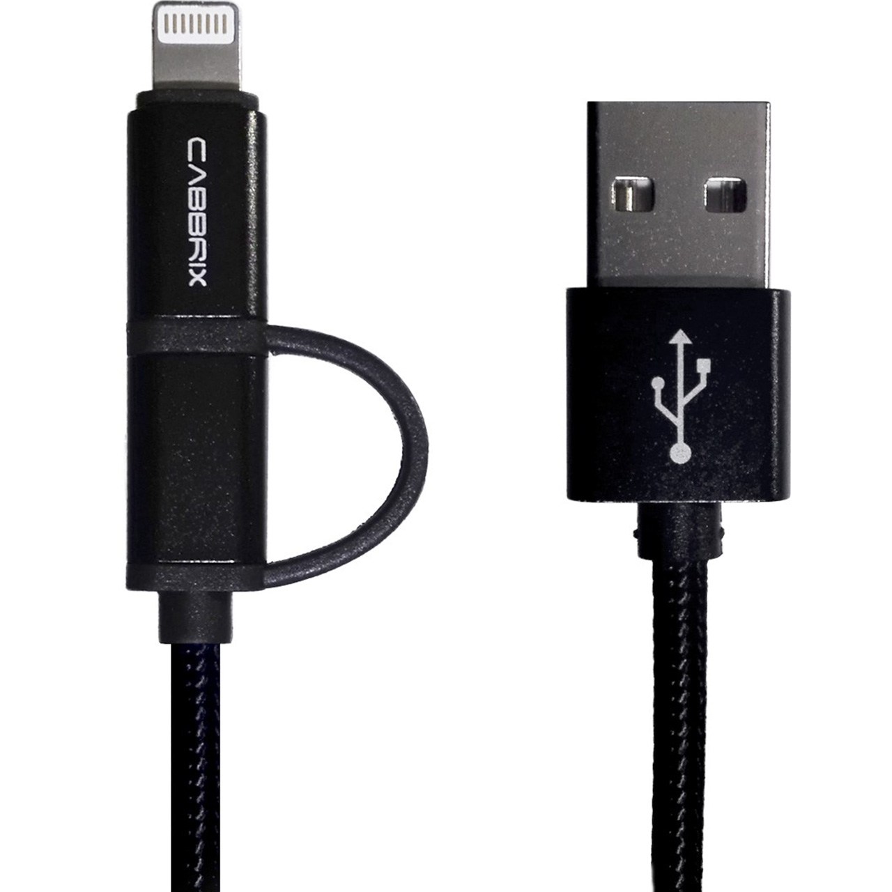 کابل تبدیل USB به microUSB و لایتنینگ کابریکس مدل 2 در 1 به طول 1.5 متر
