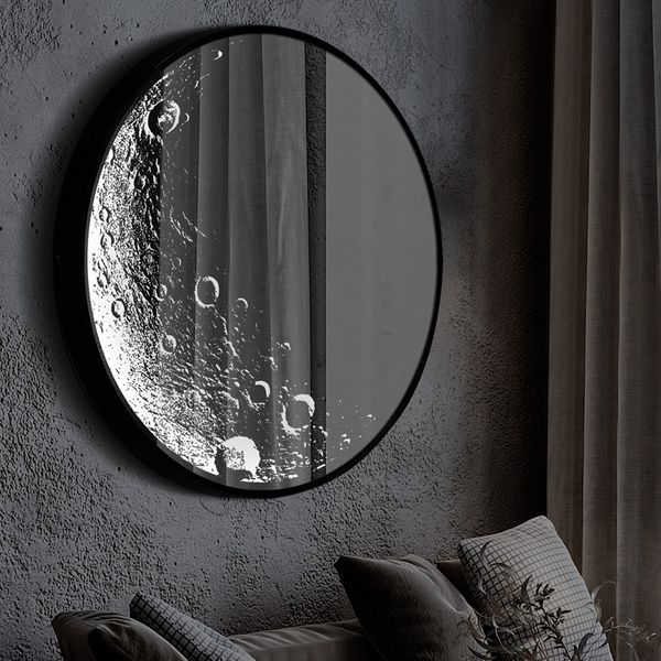 تابلو آینه سایان هوم طرح ماه نورانی G45 