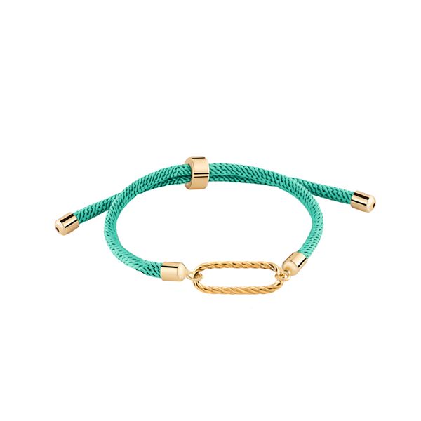 دستبند طلا 18 عیار زنانه گالری شیدا مجد مدل افسون بندی پاستیلی رنگ سبز