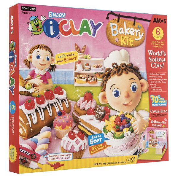 خمیر بازی 6 رنگ آموس مدل IClay Bakery Kit