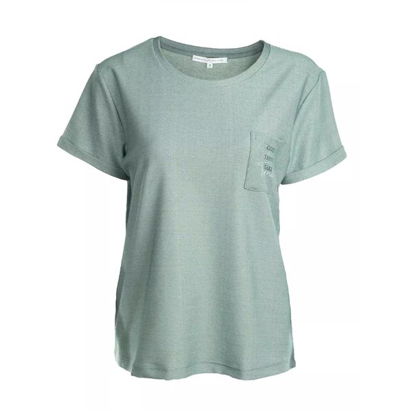 تی شرت آستین کوتاه زنانه جوتی جینز مدل یقه گرد کد 1551353 رنگ سبز