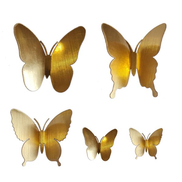 پروانه سه بعدی ایدلیک مدل GOLD بسته 20 عددی 