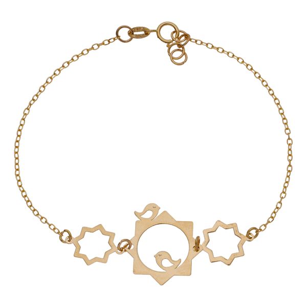 دستبند طلا 18 عیار زنانه طلای مستجابی مدل 40114