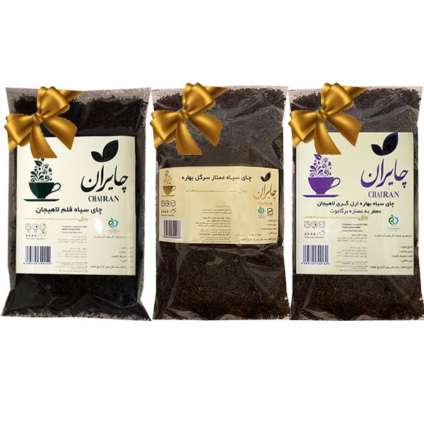 چای ایرانی سیاه سرگل بهاره و شکسته معطر با عصاره برگاموت و قلم سیاه بهاره کلاسیک چایران - 1200 گرم بسته 3 عددی