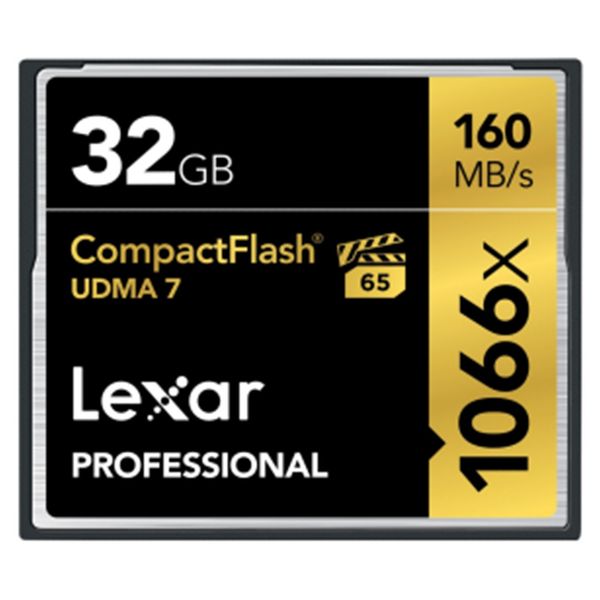 کارت حافظه CF لکسار مدل Professional CompactFlash سرعت 1066X 160MBps ظرفیت 32 گیگابایت