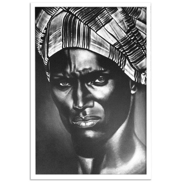تابلو نوری بکلیت طرح مرد آفریقایی مدل لایت باکس W154