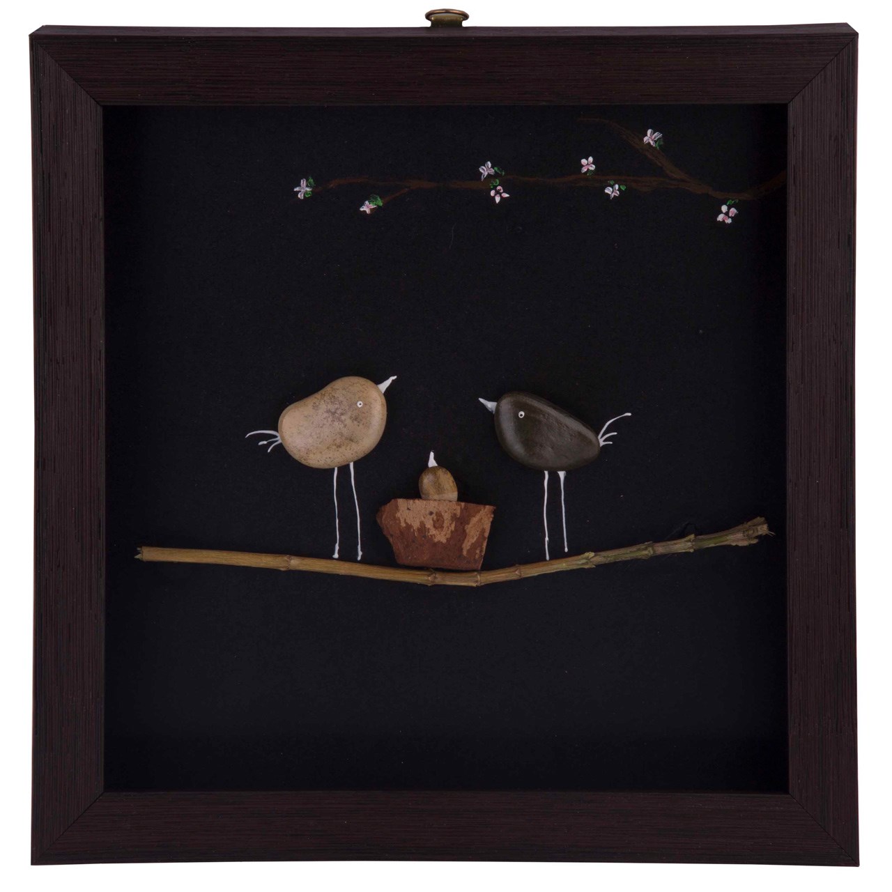 تابلو کلاژ سنگ گالری سی پرشیا طرح پرندگان کد 201104