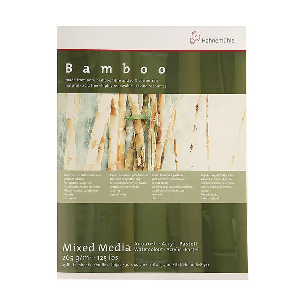 بوم آبرنگ دفترچه‌ای هانه موله مدل Bamboo سایز 40 × 30 سانتی‌متر 25 برگ