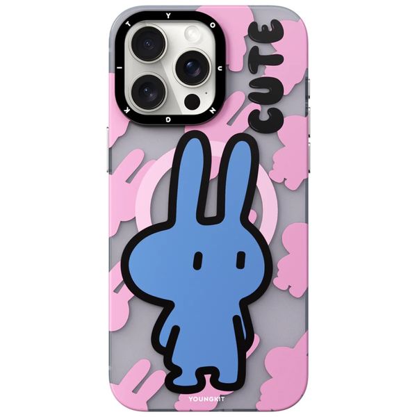 کاور یانگ کیت مدل Pink Bunny Bliss مناسب برای گوشی موبایل اپل iphone 13promax