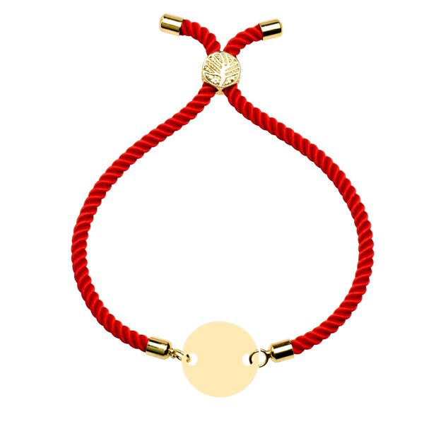 دستبند طلا 18 عیار زنانه کرابو طرح دایره مدل Kr102182