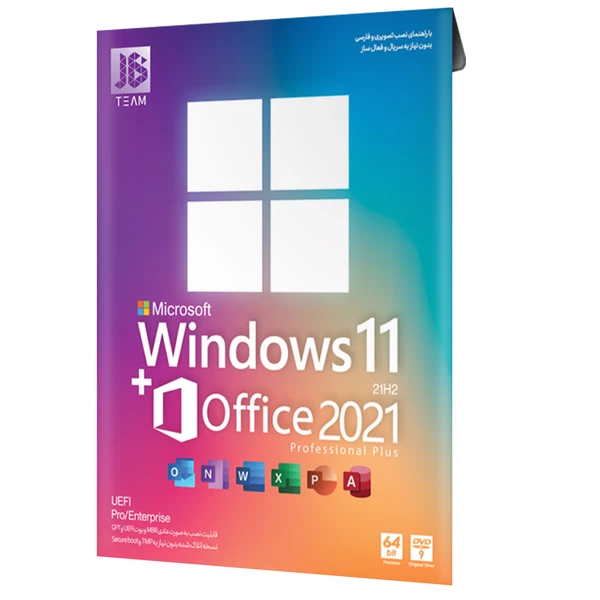 سیستم عامل Windows 11 + Office 2021 نشر جی بی تيم