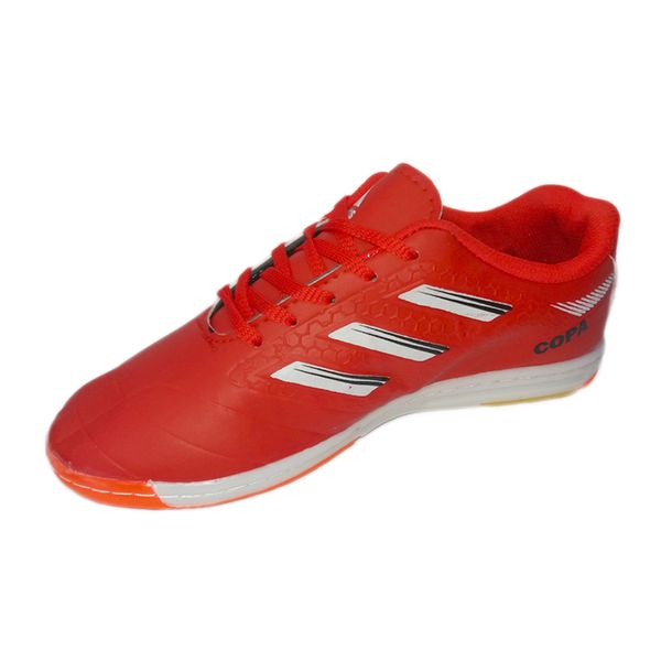 کفش فوتبال مردانه مدل چمن مصنوعی استوک ریز رنگ قرمز