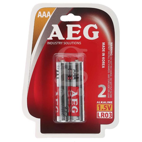 باتری نیم قلمی AEG مدل ALKALINE بسته 2 عددی