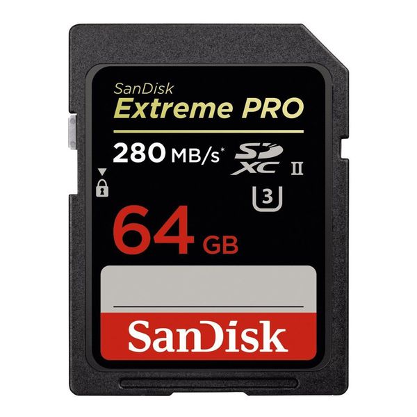 کارت حافظه SDXC سن دیسک مدل Extreme Pro کلاس 10 استاندارد UHS-II U3 سرعت 1867X 280MBps ظرفیت 64 گیگابایت