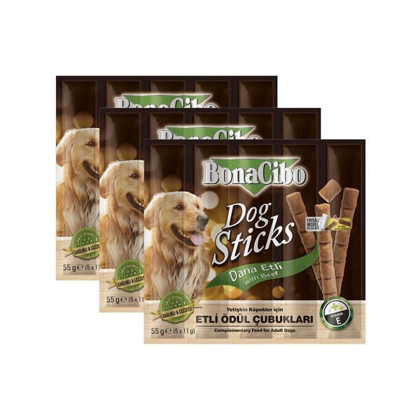 غذای تشویقی سگ بوناسیبو مدل Dog Sticks With Beef بسته 36 عددی