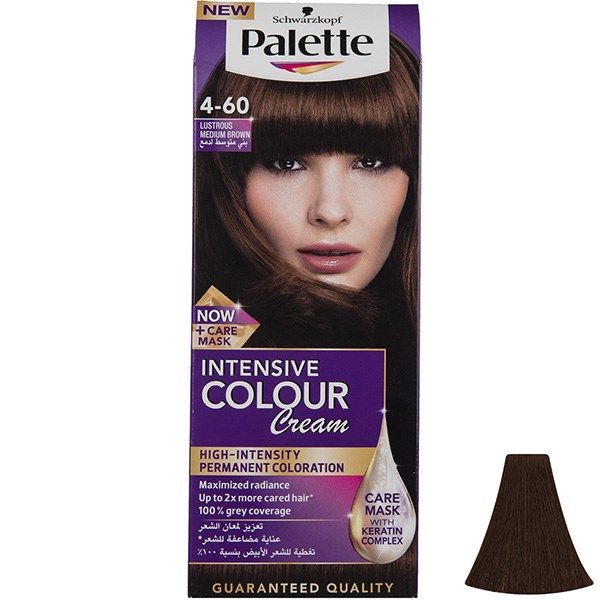 کیت رنگ مو پلت سری Intensive مدل Medium Brown شماره 60-4 حجم 100 میلی لیتر رنگ شکلاتی متوسط