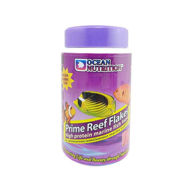 غذای آبزیان اوشن نوتریشن کد 0604A مدل prime reef flakes وزن 154 گرم