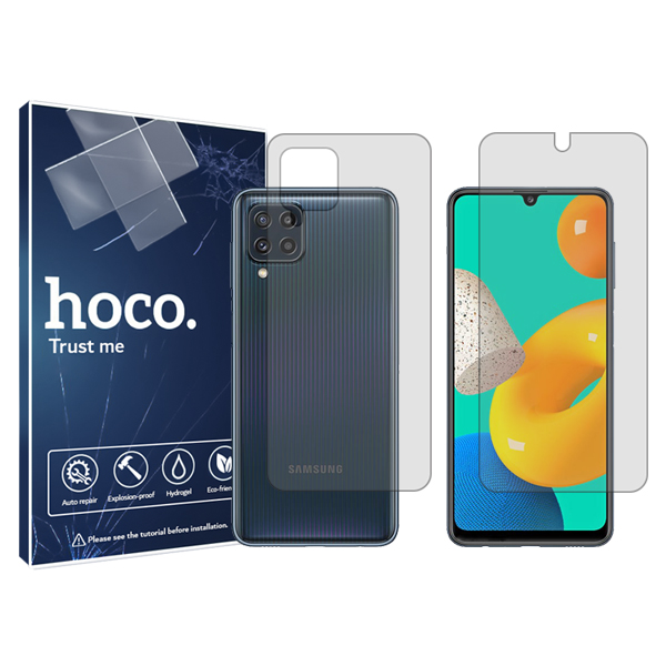 محافظ صفحه نمایش شفاف هوکو مدل HyGEL مناسب برای گوشی موبایل سامسونگ  Galaxy  M 32 به همراه محافظ پشت گوشی