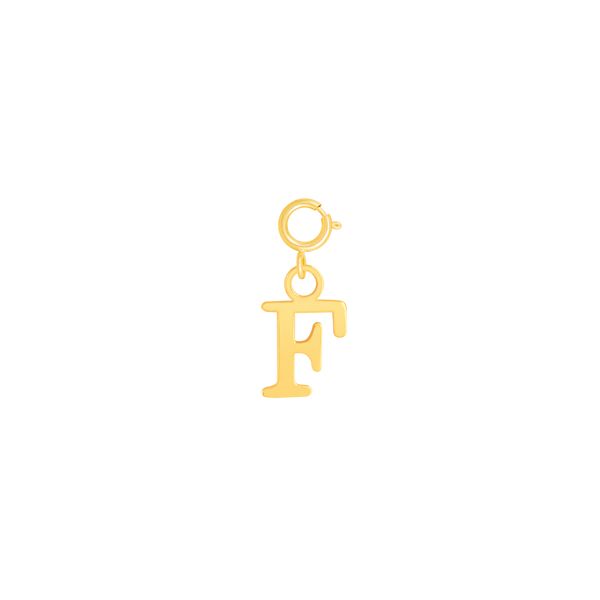 آویز گردنبند طلا 18 عیار زنانه پرسته مدل حرف F قفل دار