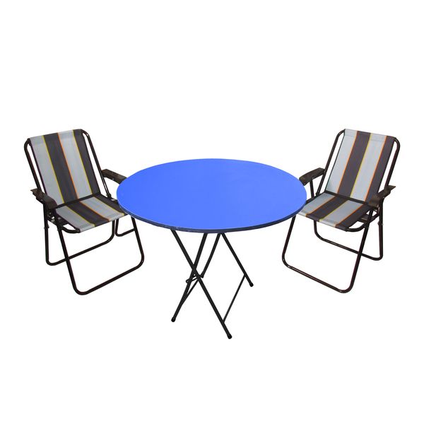 میز و صندلی تاشو سفری میزیمو مدل خاطره کد 4928 مجموعه 3 عددی
