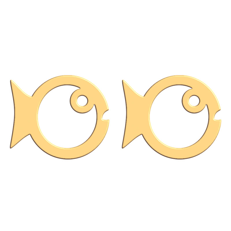 گوشواره طلا 18 عیار زنانه فرشته مدل ماهی WEL-000411