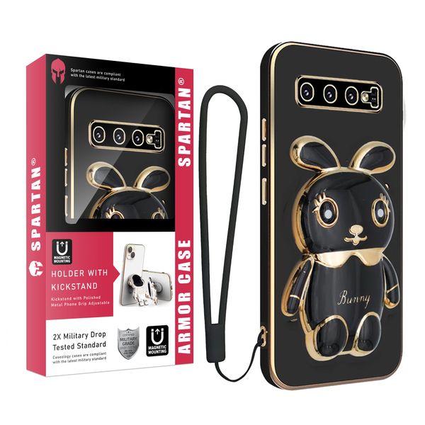 کاور اسپارتان مدل Bunny Strap مناسب برای گوشی موبایل سامسونگ Galaxy S10 به همراه بند
