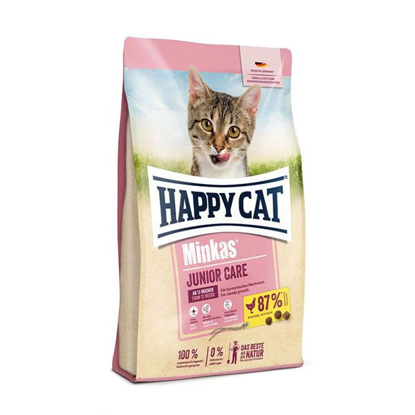 غذای خشک گربه نابالغ هپی کت مدل جونیور کر وزن 10 کیلوگرم