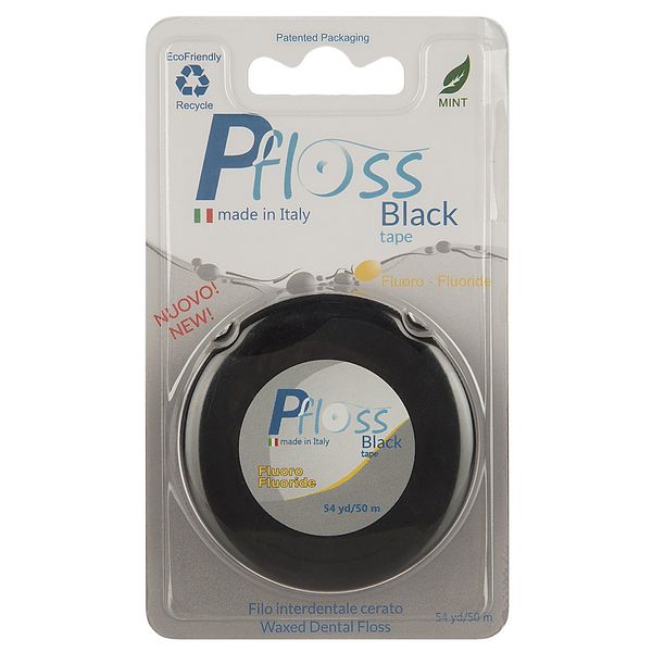 نخ دندان پی فلوس مدل Black Tape Fluoide