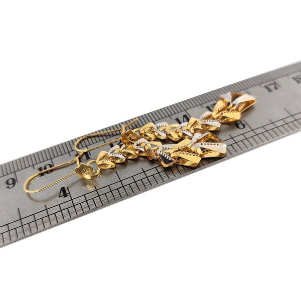 گوشواره طلا 18 عیار زنانه طلا و جواهرسازی افرا مدل لیزری 189