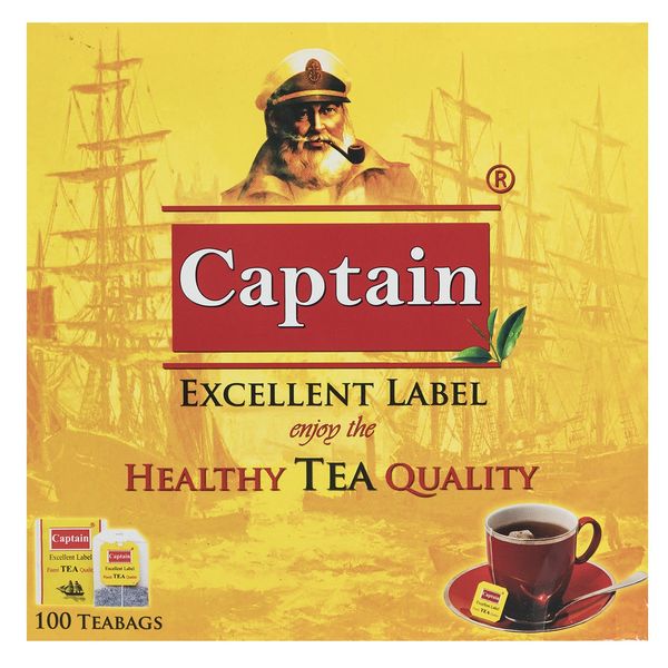 چای کاپیتان تی بگ ساده پاکتدار 100 عددی