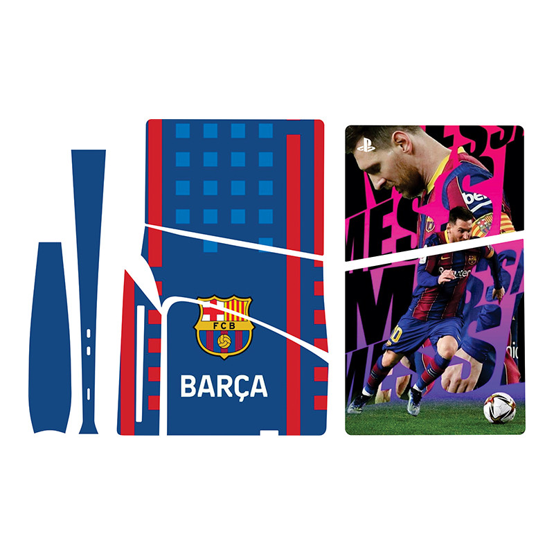 برچسب کنسول بازی پلی استیشن 5 اسلیم مدل Barcelona 04 مجموعه 5 عددی 