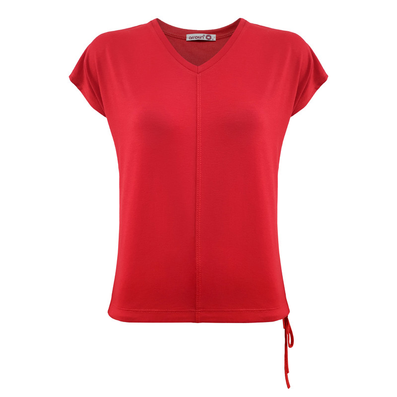 تی شرت زنانه افراتین کد 2544 رنگ قرمز