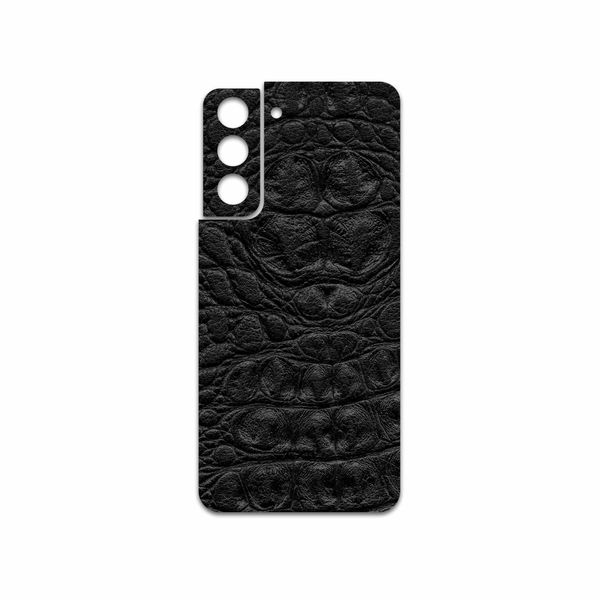 برچسب پوششی ماهوت مدل Black-Crocodile-Leather مناسب برای گوشی موبایل سامسونگ Galaxy S21 FE 5G