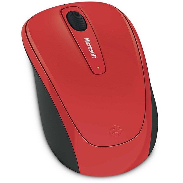 ماوس بی‌سیم مایکروسافت مدل وایرلس موبایل 3500 رنگ قرمز
