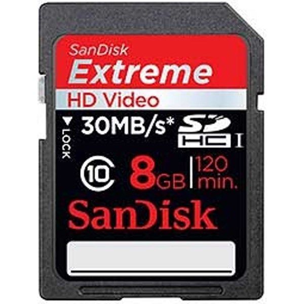 کارت حافظه ی SDHC سن دیسک Extreme 200X با ظرفیت 8 گیگابایت