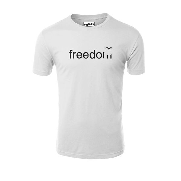 تیشرت آستین کوتاه مردانه فانتازیو مدل 111 طرح Freedom کد SBM004