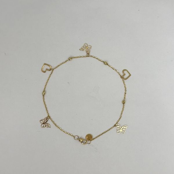 دستبند طلا 18 عیار زنانه مدل D027 طرح آویز دار